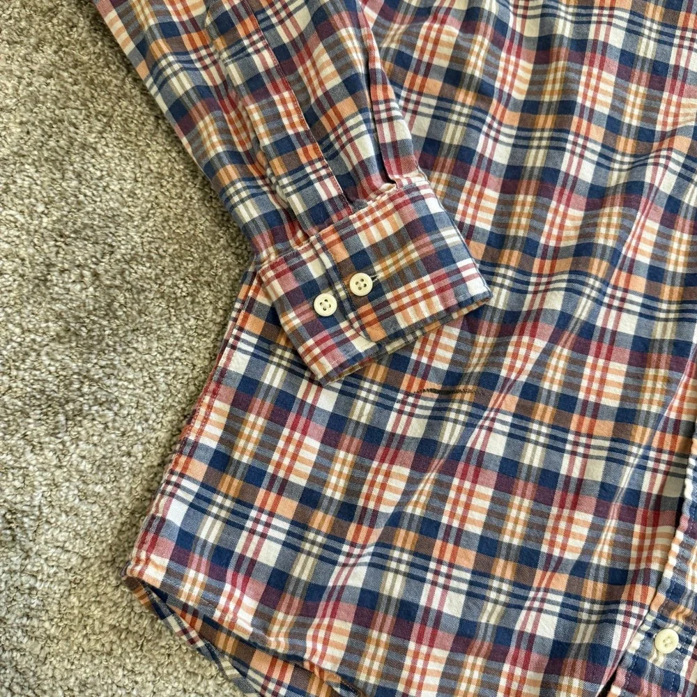 Johnny-O Hangin Out Mens Plaid Button Down Shirt Long Sleeve Cotton Medium - Picture 6 of 10
